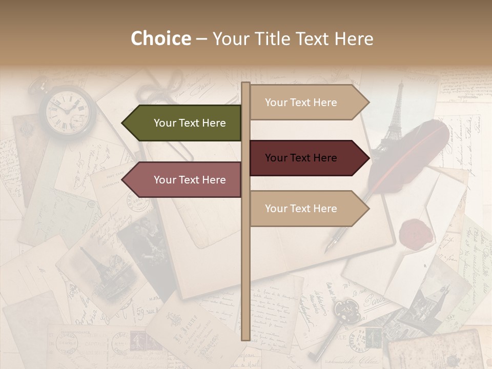 Blank Handwriting France PowerPoint Template