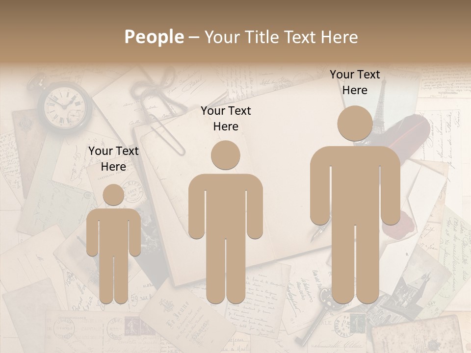 Blank Handwriting France PowerPoint Template