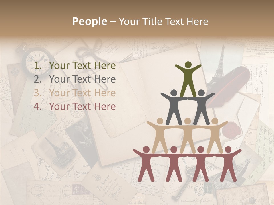 Blank Handwriting France PowerPoint Template