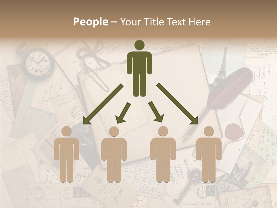 Blank Handwriting France PowerPoint Template