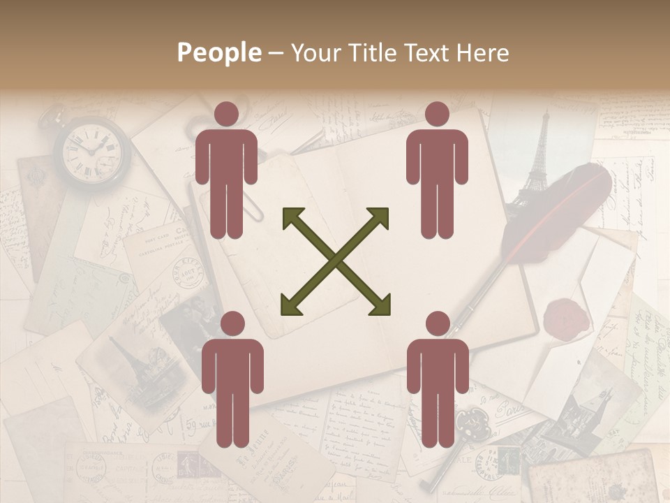 Blank Handwriting France PowerPoint Template