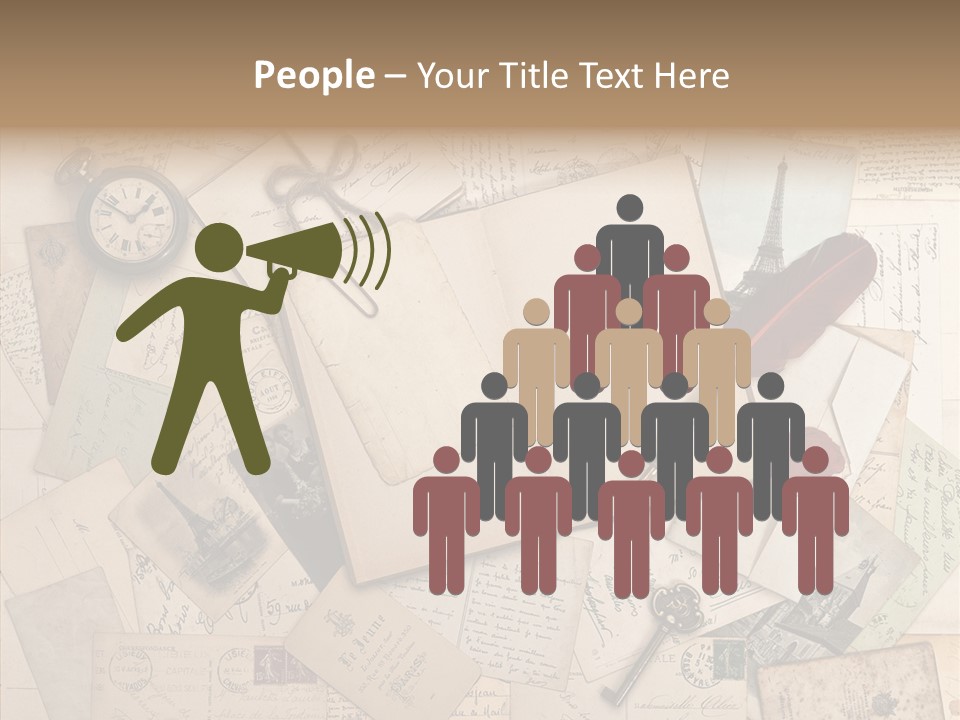 Blank Handwriting France PowerPoint Template