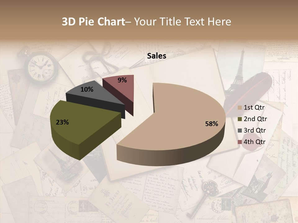 Blank Handwriting France PowerPoint Template