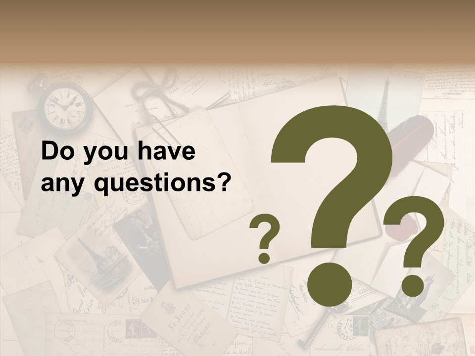 Blank Handwriting France PowerPoint Template