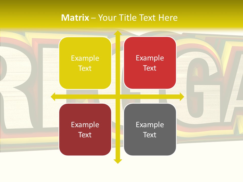 White Isolated On White Reggae Music PowerPoint Template