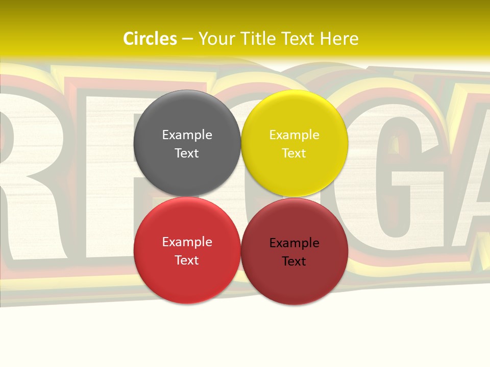 White Isolated On White Reggae Music PowerPoint Template