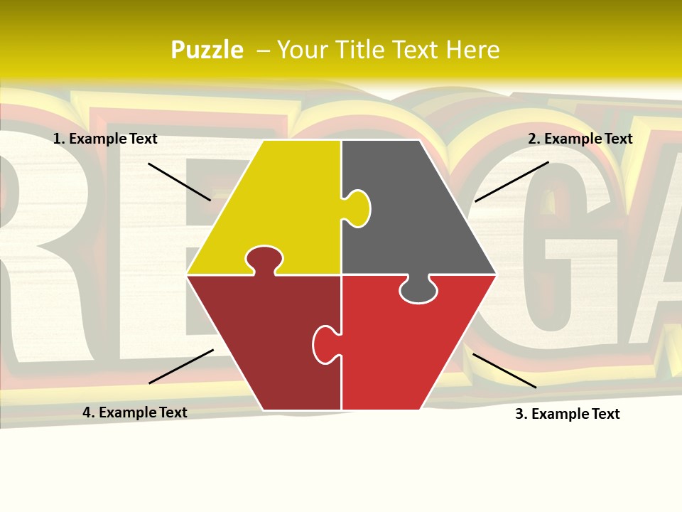 White Isolated On White Reggae Music PowerPoint Template