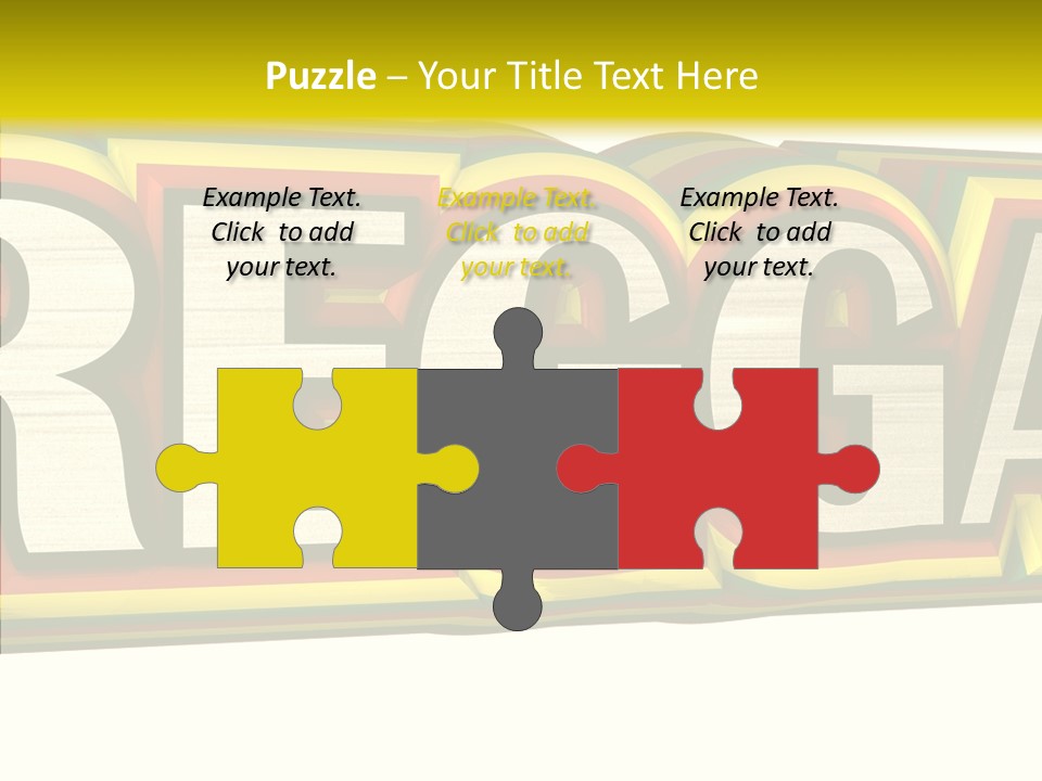 White Isolated On White Reggae Music PowerPoint Template