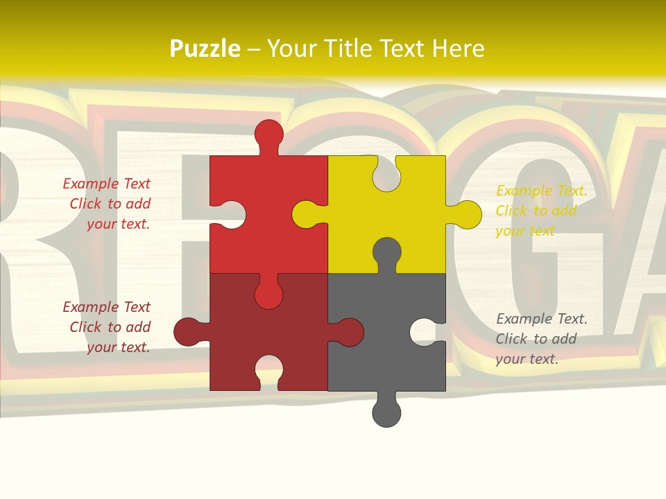 White Isolated On White Reggae Music PowerPoint Template