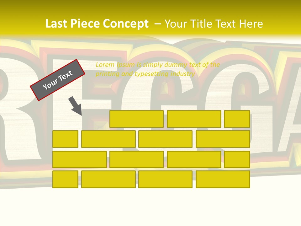 White Isolated On White Reggae Music PowerPoint Template