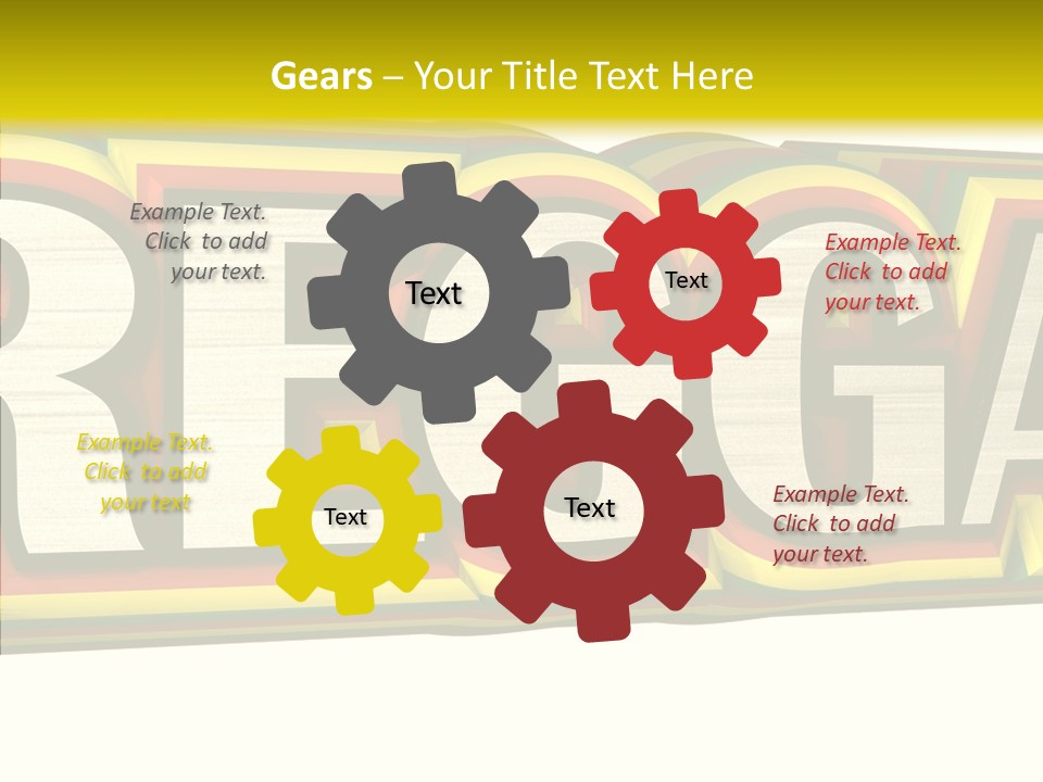 White Isolated On White Reggae Music PowerPoint Template