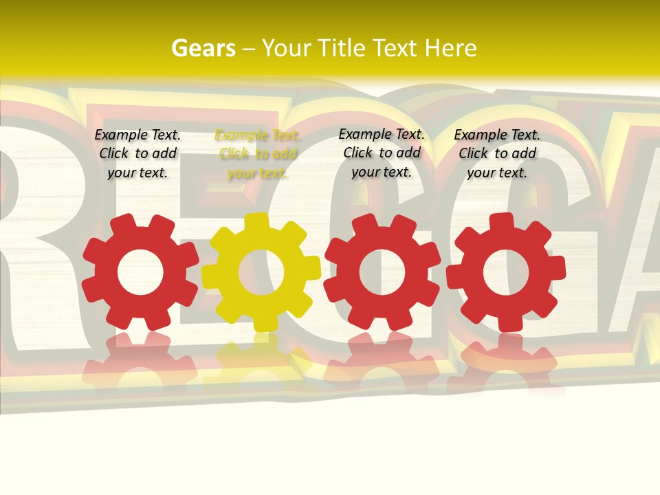 White Isolated On White Reggae Music PowerPoint Template