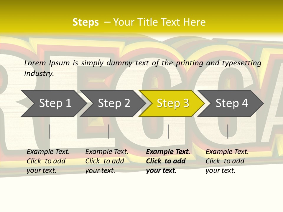 White Isolated On White Reggae Music PowerPoint Template