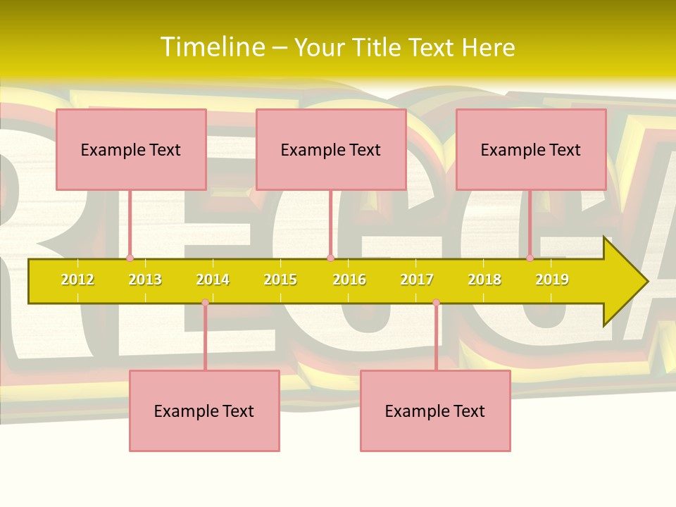 White Isolated On White Reggae Music PowerPoint Template