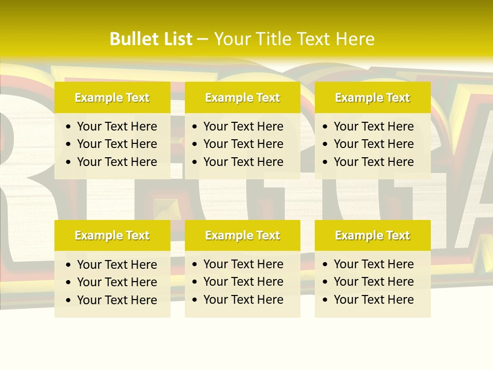 White Isolated On White Reggae Music PowerPoint Template