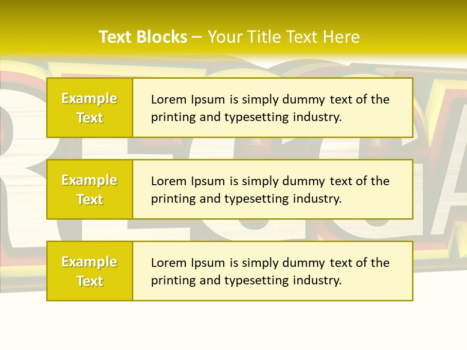White Isolated On White Reggae Music PowerPoint Template
