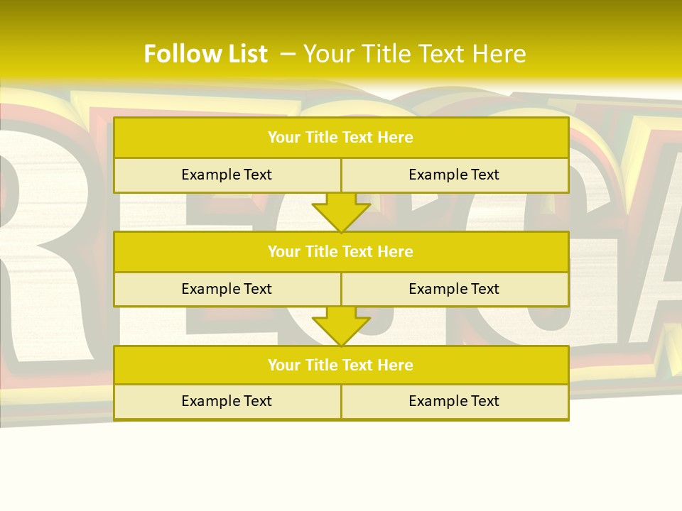 White Isolated On White Reggae Music PowerPoint Template