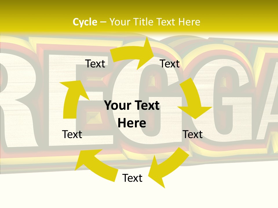 White Isolated On White Reggae Music PowerPoint Template