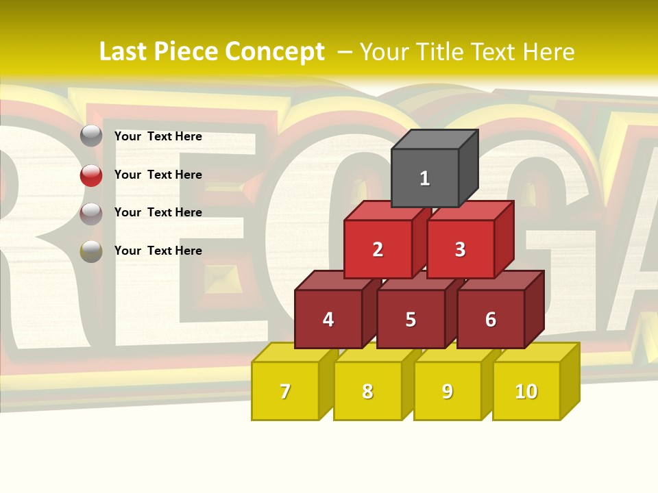 White Isolated On White Reggae Music PowerPoint Template