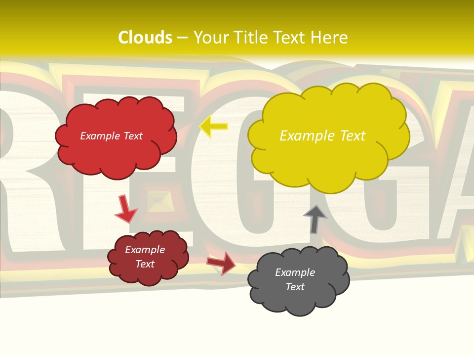 White Isolated On White Reggae Music PowerPoint Template