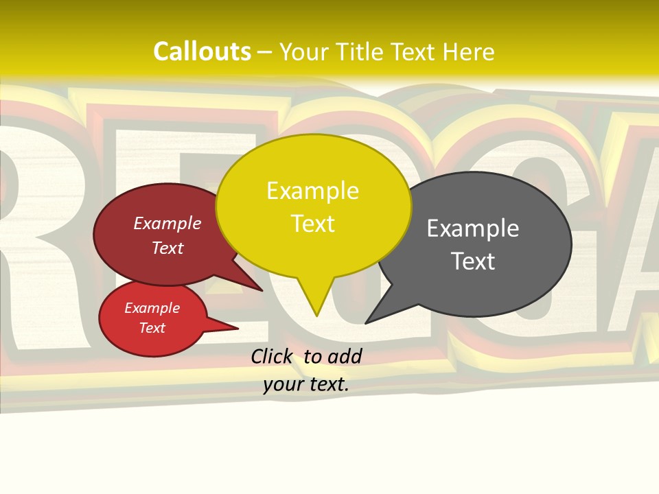 White Isolated On White Reggae Music PowerPoint Template