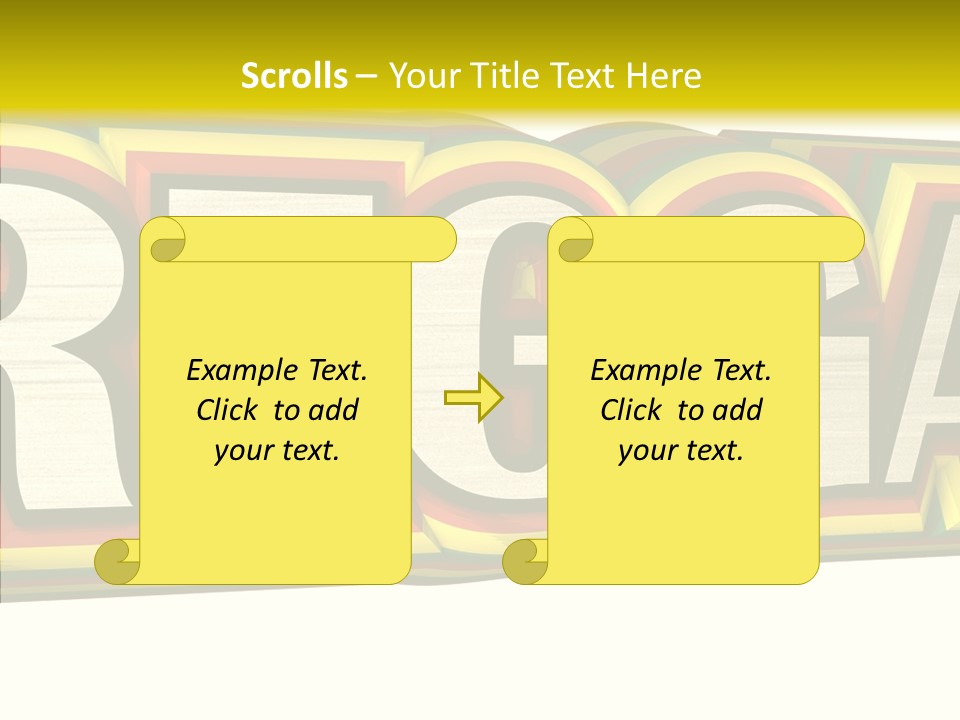 White Isolated On White Reggae Music PowerPoint Template