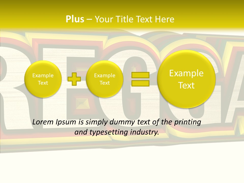 White Isolated On White Reggae Music PowerPoint Template