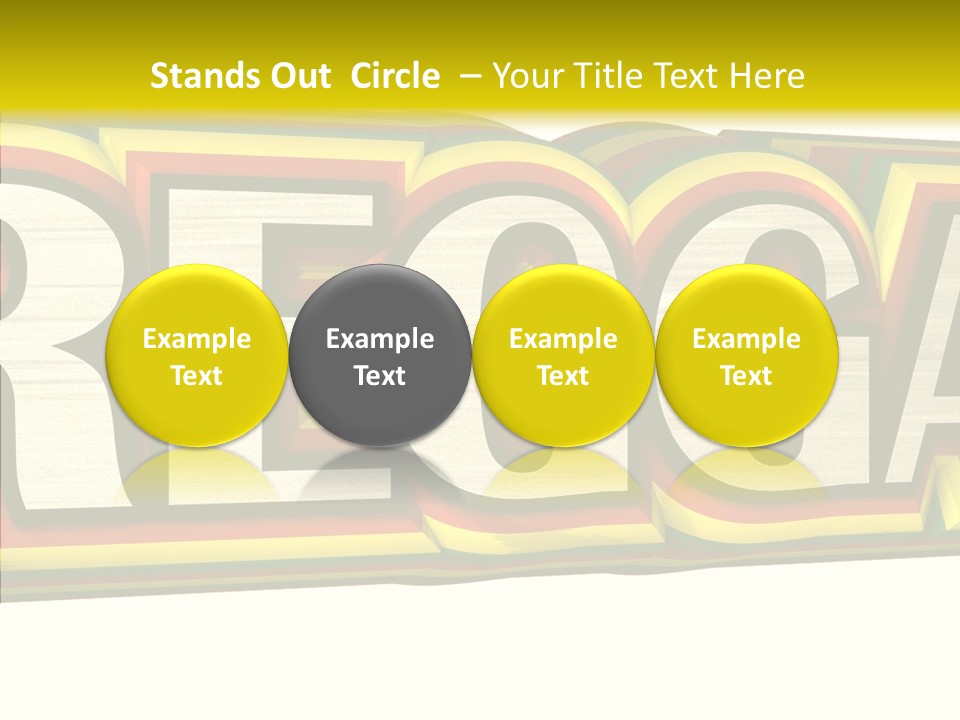 White Isolated On White Reggae Music PowerPoint Template