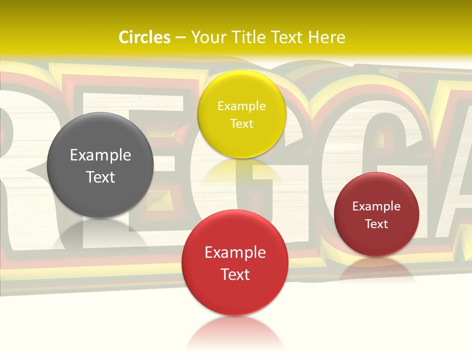 White Isolated On White Reggae Music PowerPoint Template