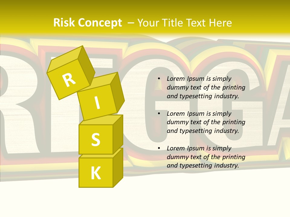 White Isolated On White Reggae Music PowerPoint Template