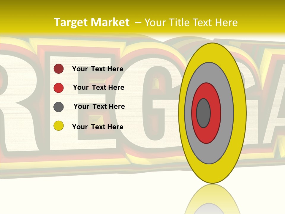 White Isolated On White Reggae Music PowerPoint Template