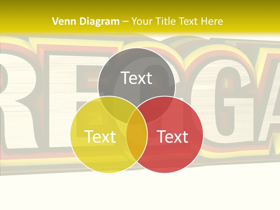 White Isolated On White Reggae Music PowerPoint Template