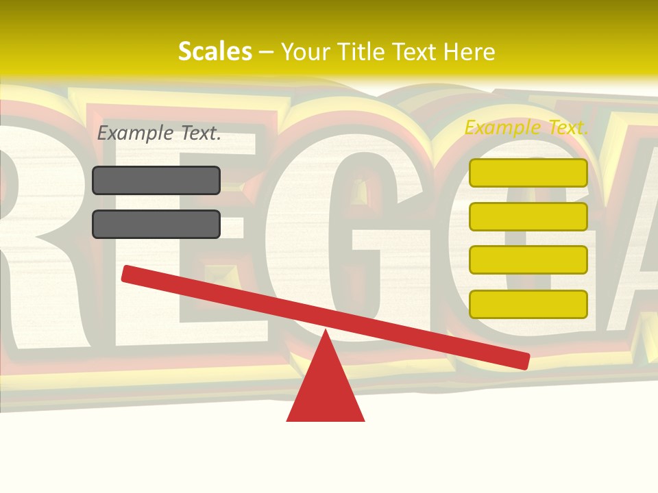 White Isolated On White Reggae Music PowerPoint Template