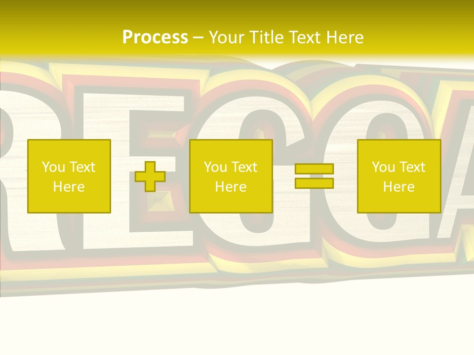 White Isolated On White Reggae Music PowerPoint Template