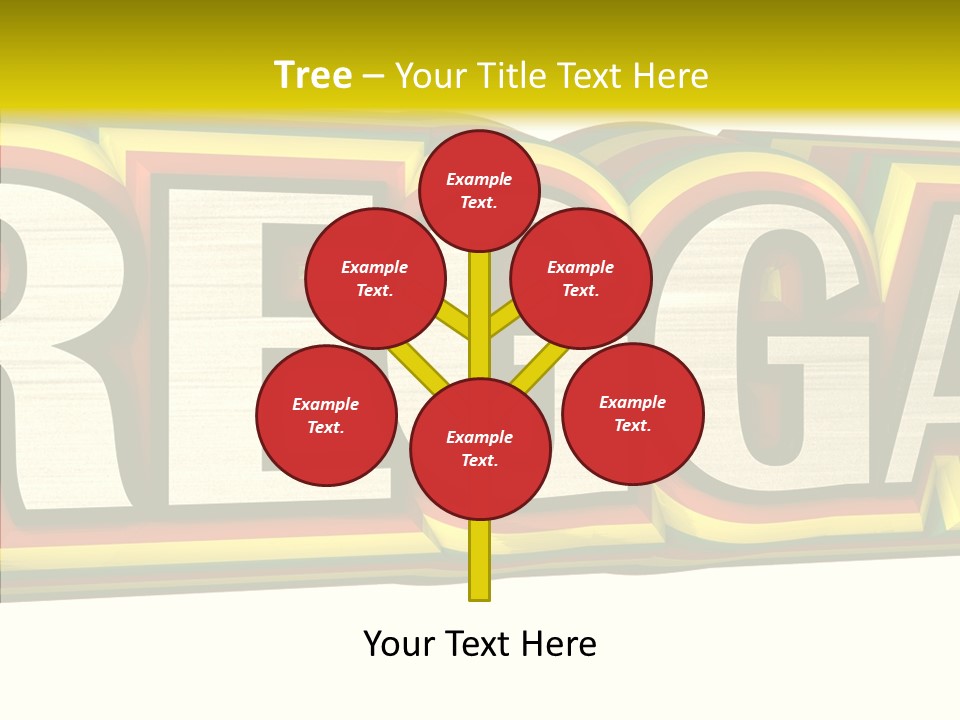 White Isolated On White Reggae Music PowerPoint Template