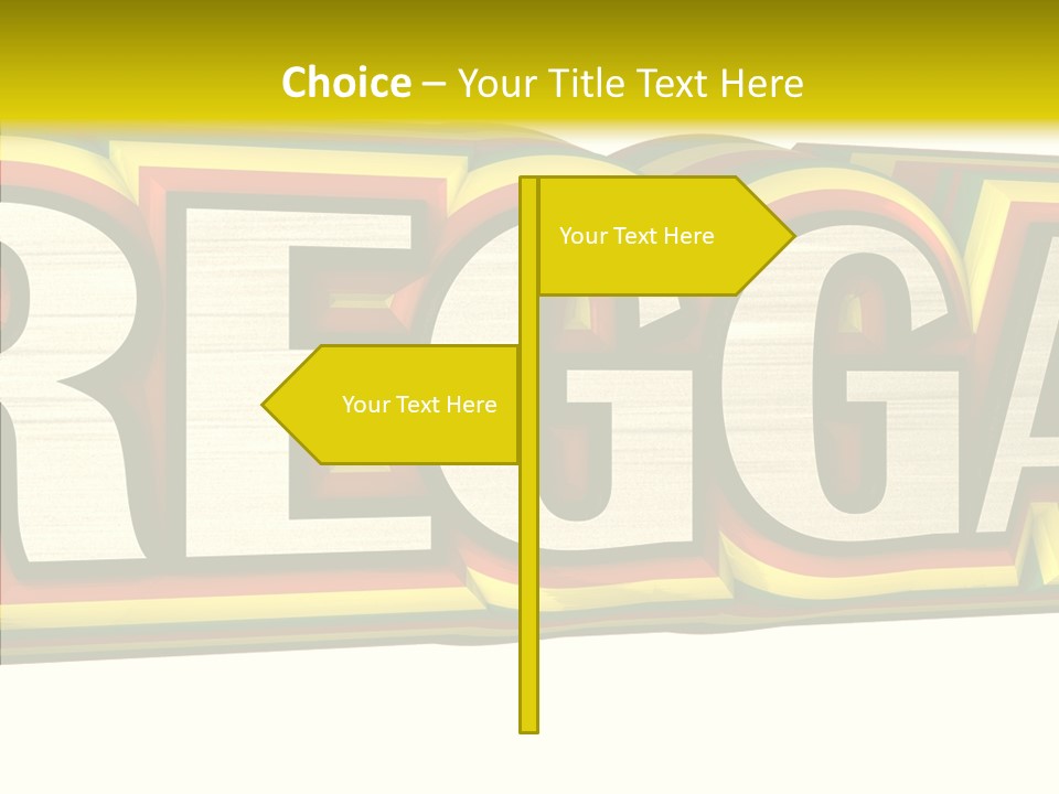 White Isolated On White Reggae Music PowerPoint Template