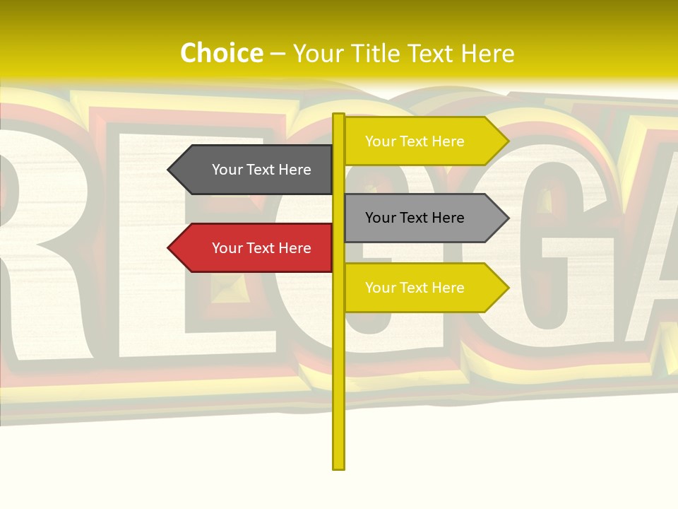 White Isolated On White Reggae Music PowerPoint Template