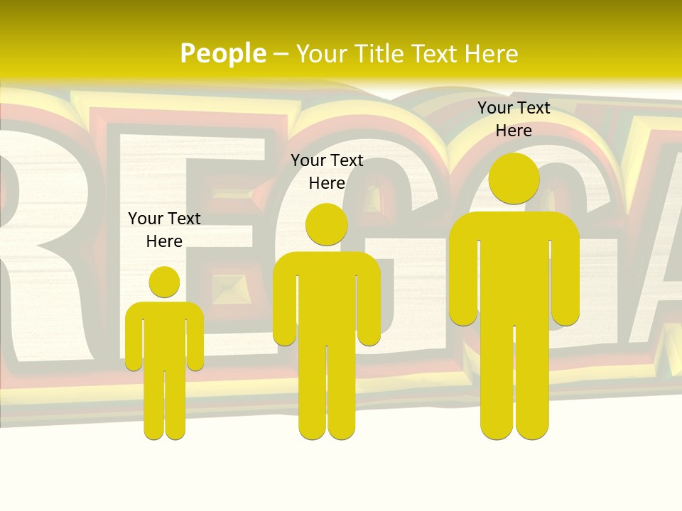 White Isolated On White Reggae Music PowerPoint Template