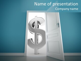 Single Money Render PowerPoint Template