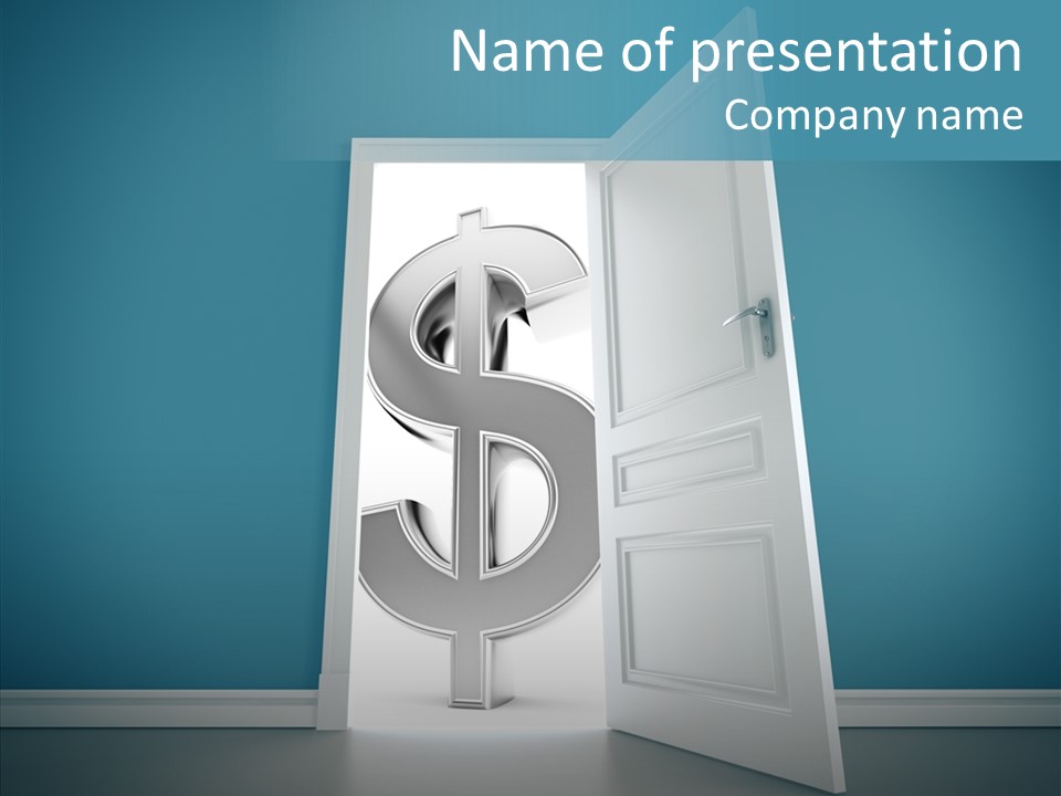 Single Money Render PowerPoint Template