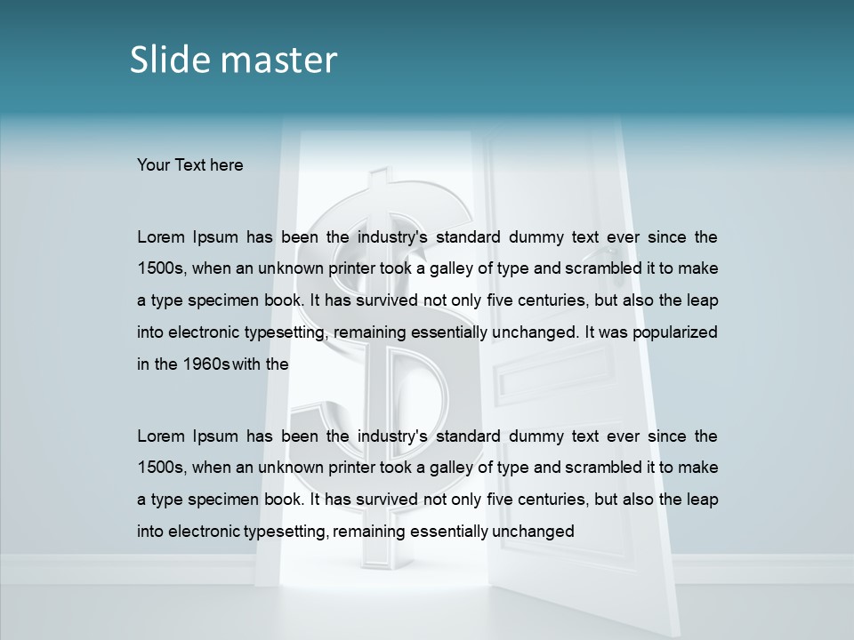 Single Money Render PowerPoint Template