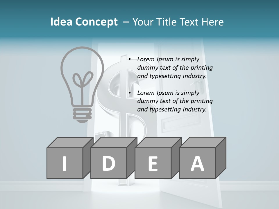 Single Money Render PowerPoint Template