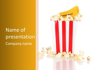 White Ticket Healthy PowerPoint Template