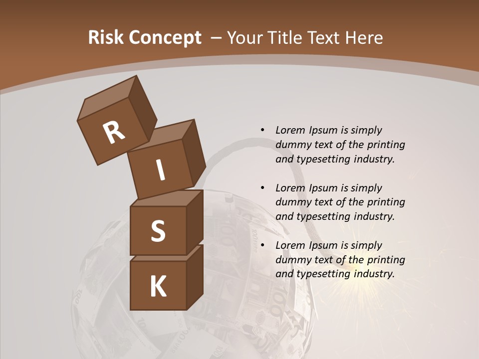 Symbol Risk Currency PowerPoint Template