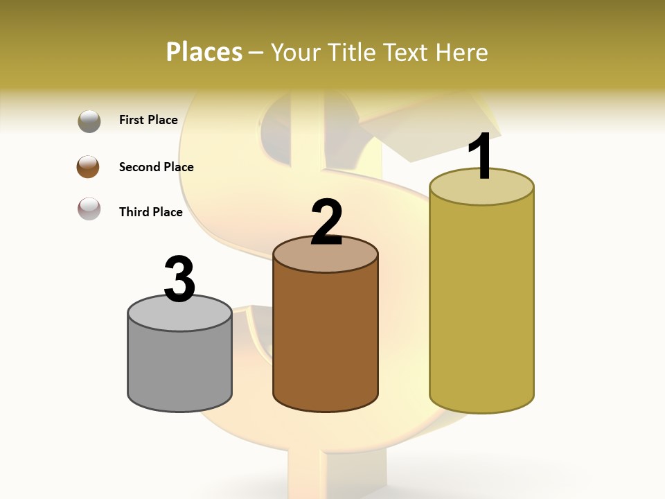 Icon Exchange Gold PowerPoint Template