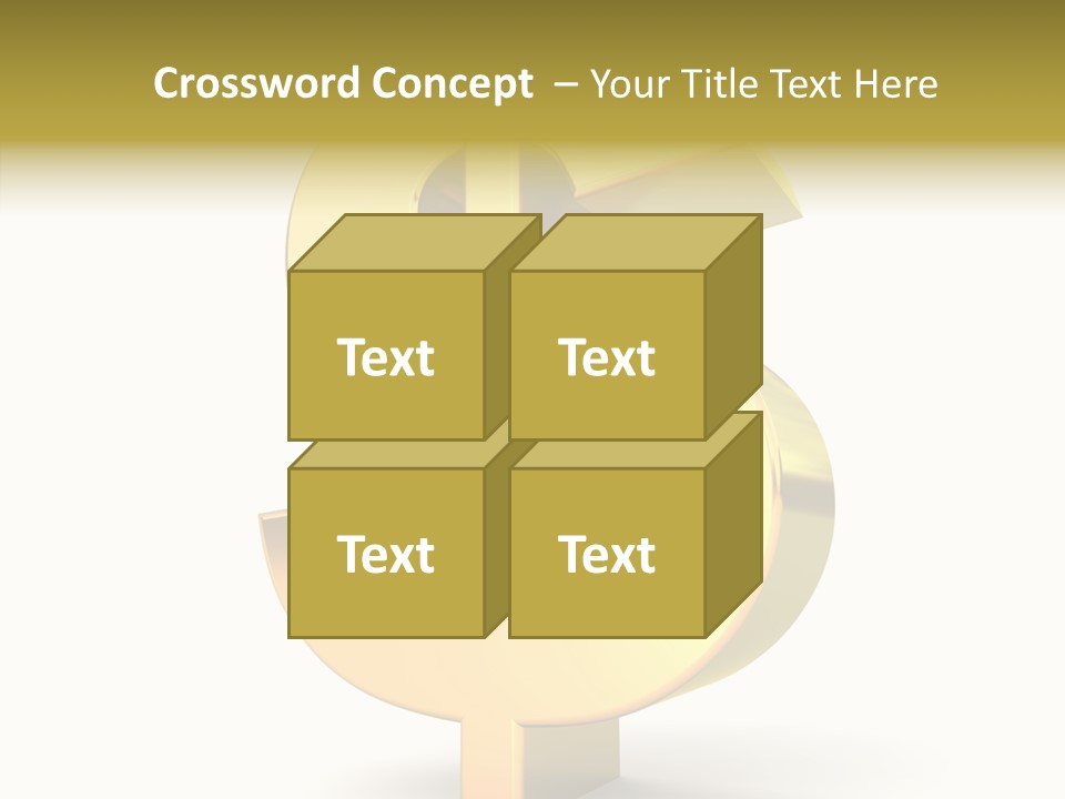 Icon Exchange Gold PowerPoint Template