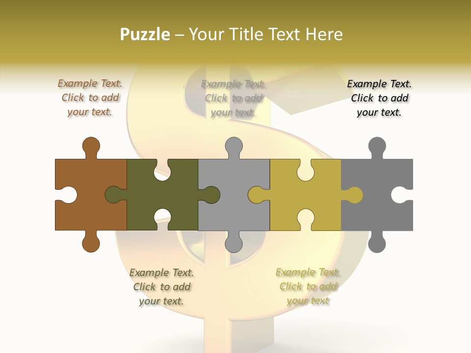 Icon Exchange Gold PowerPoint Template