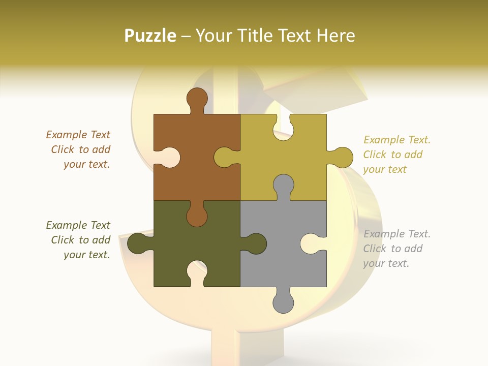 Icon Exchange Gold PowerPoint Template