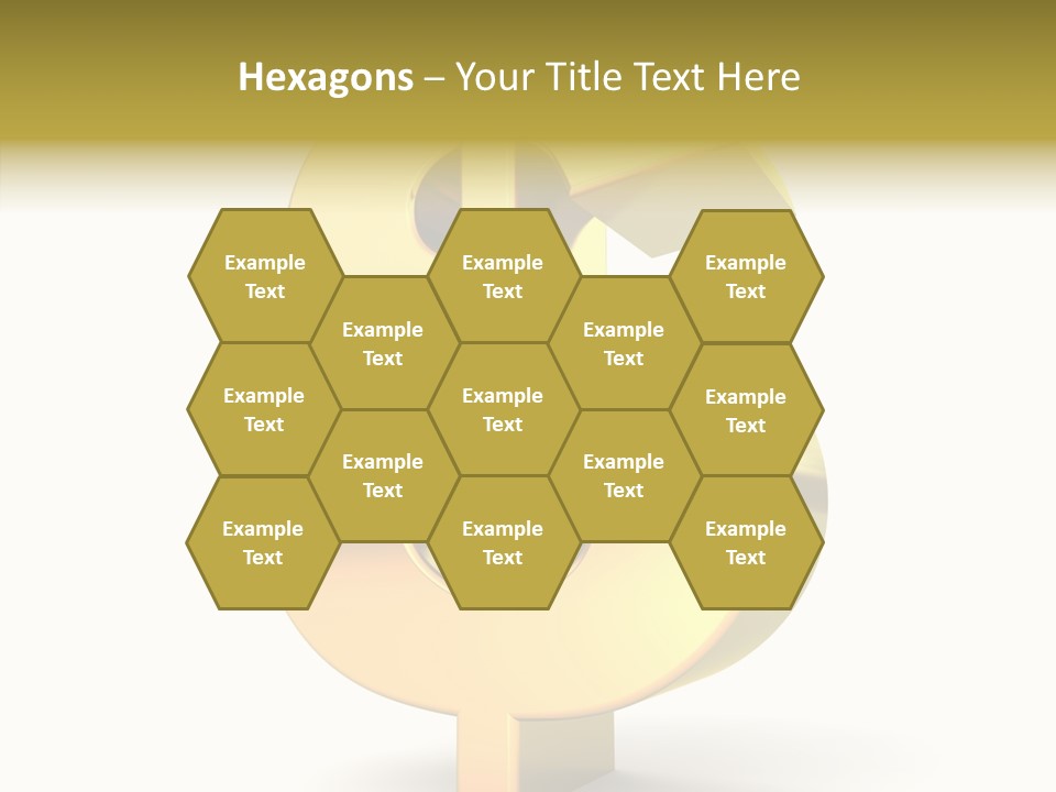 Icon Exchange Gold PowerPoint Template