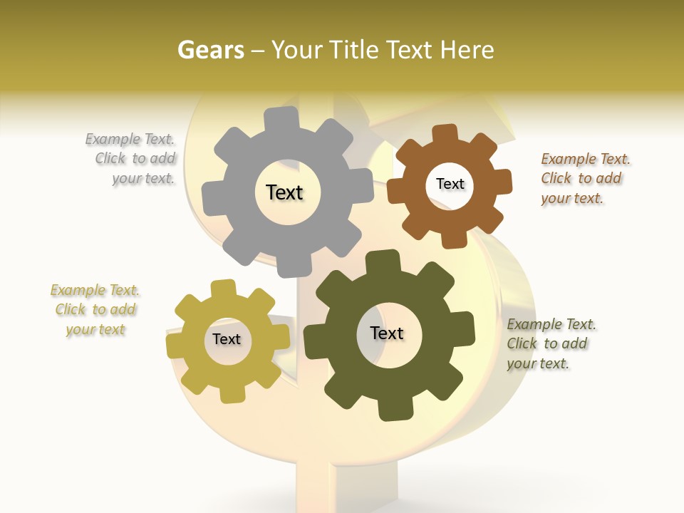 Icon Exchange Gold PowerPoint Template